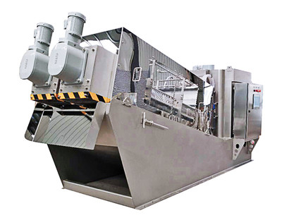Stahlschraubpresse Schlammentwässerungsmaschine Schlammfilterpresse Maschine weniger Lärm